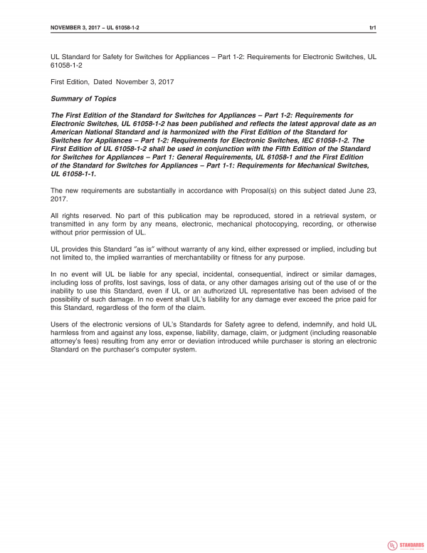 UL 61058-1-2 PDF UL 61058-1-2 PDF